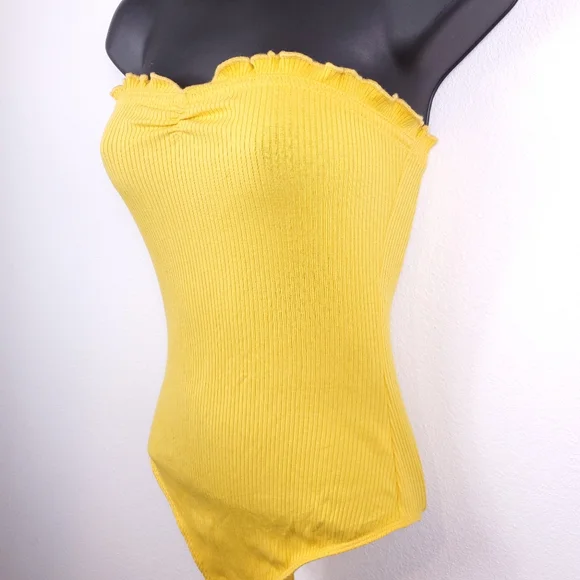 Urban Outfitters Out From Under Yellow Strapless Bodysuit - Picture 4 of 5